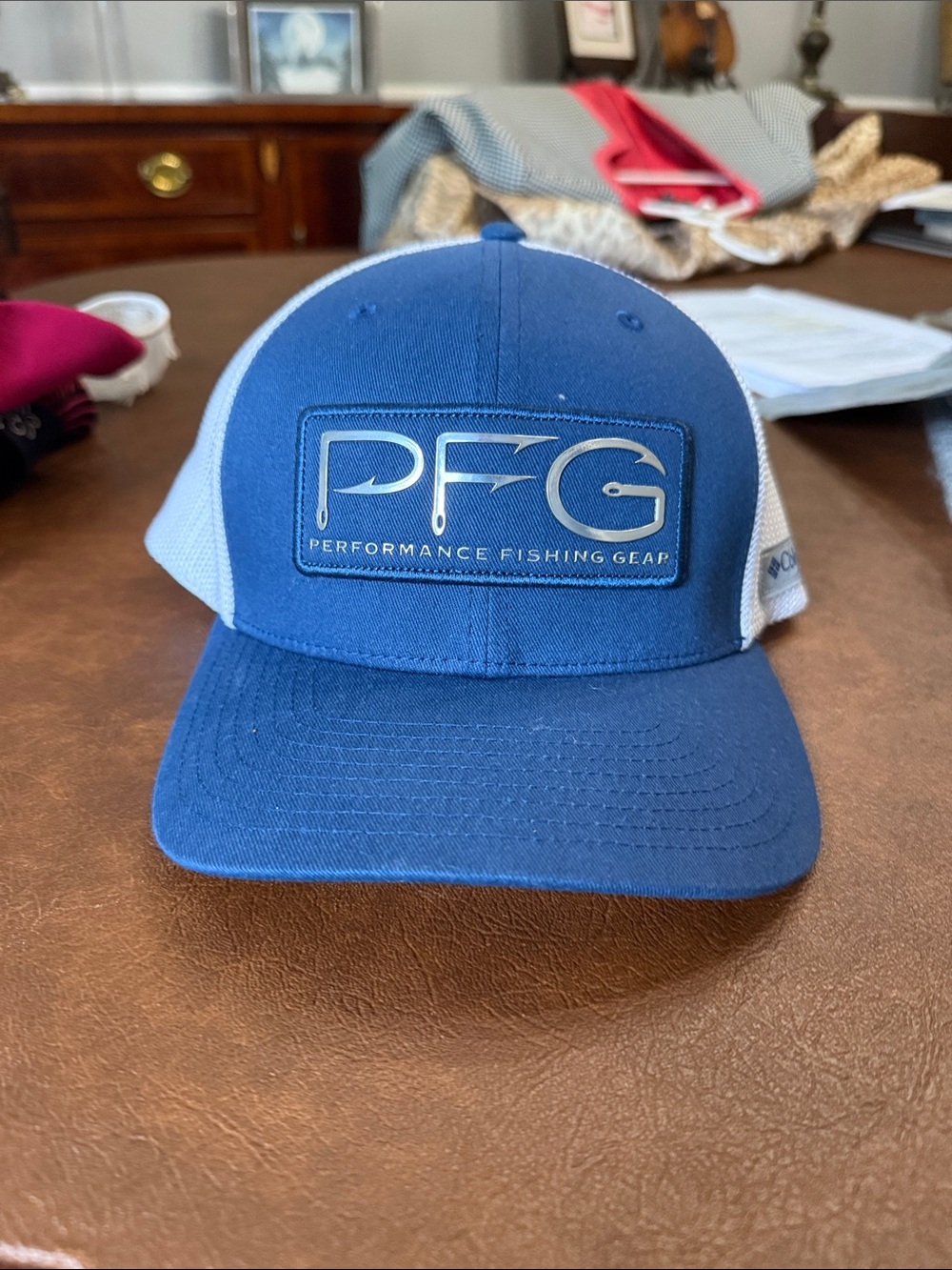 Performance Fishing Gear PFG Blue Mesh Trucker Hat